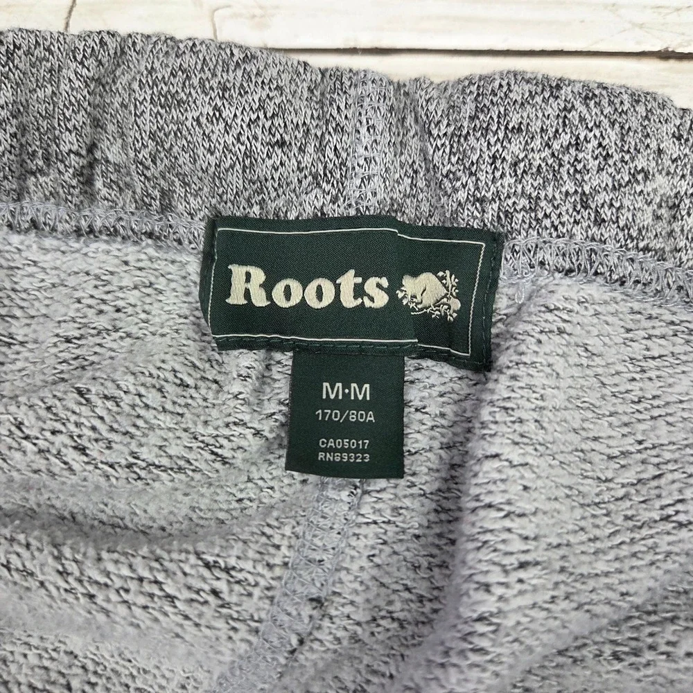Roots Salt and Pepper Jogger Sweatpants Mens Medium Grey Marl Fleece Pockets